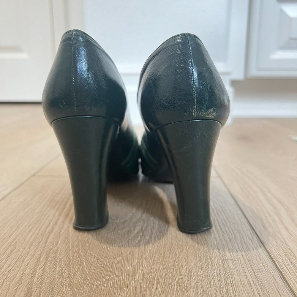 Vintage Mishelle of Roma Green leather pumps - Picture 7 of 11